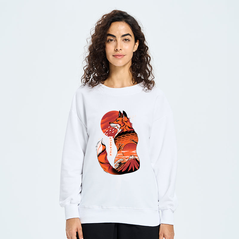 Tokyo-Tiger Japanese Fox KitsuneTattoo Sweatshirt