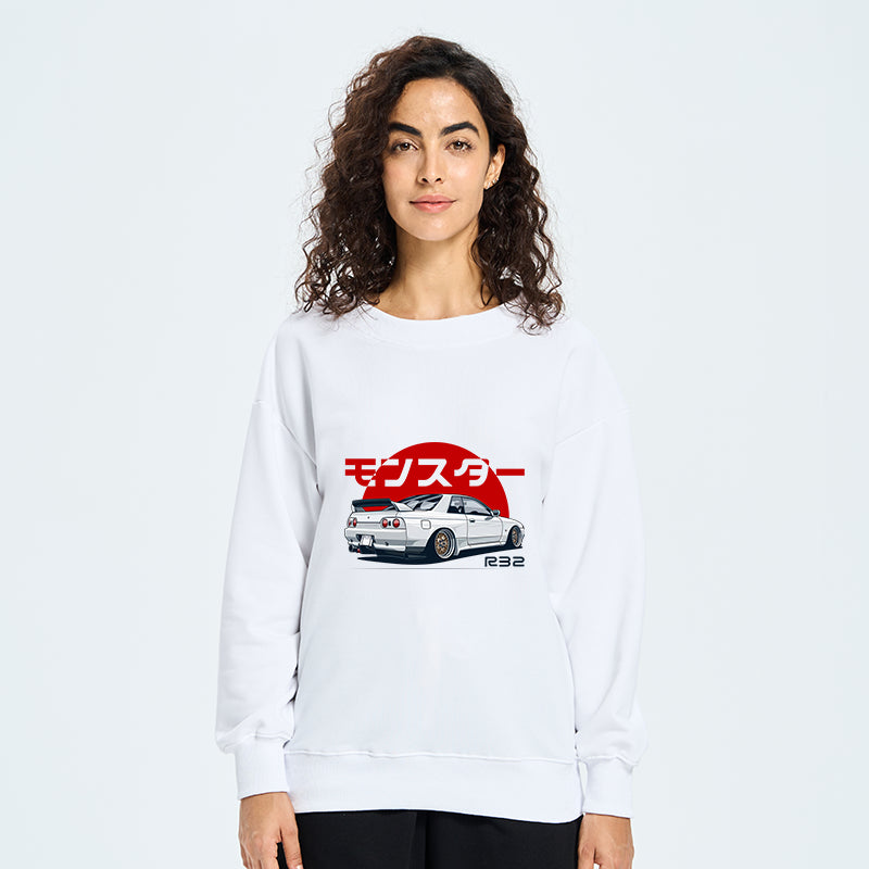 Tokyo-Tiger Monster. Skyline R32 GTR Sweatshirt