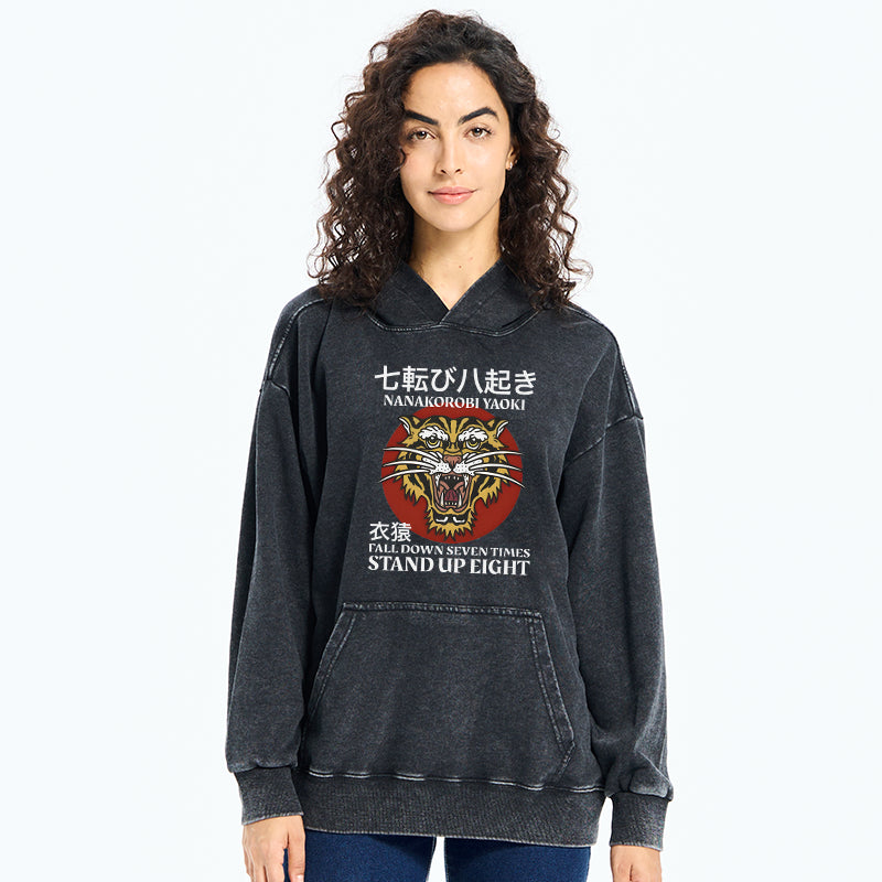 Tokyo-Tiger Retro Tiger Washed Hoodie