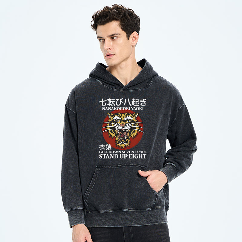 Tokyo-Tiger Retro Tiger Washed Hoodie