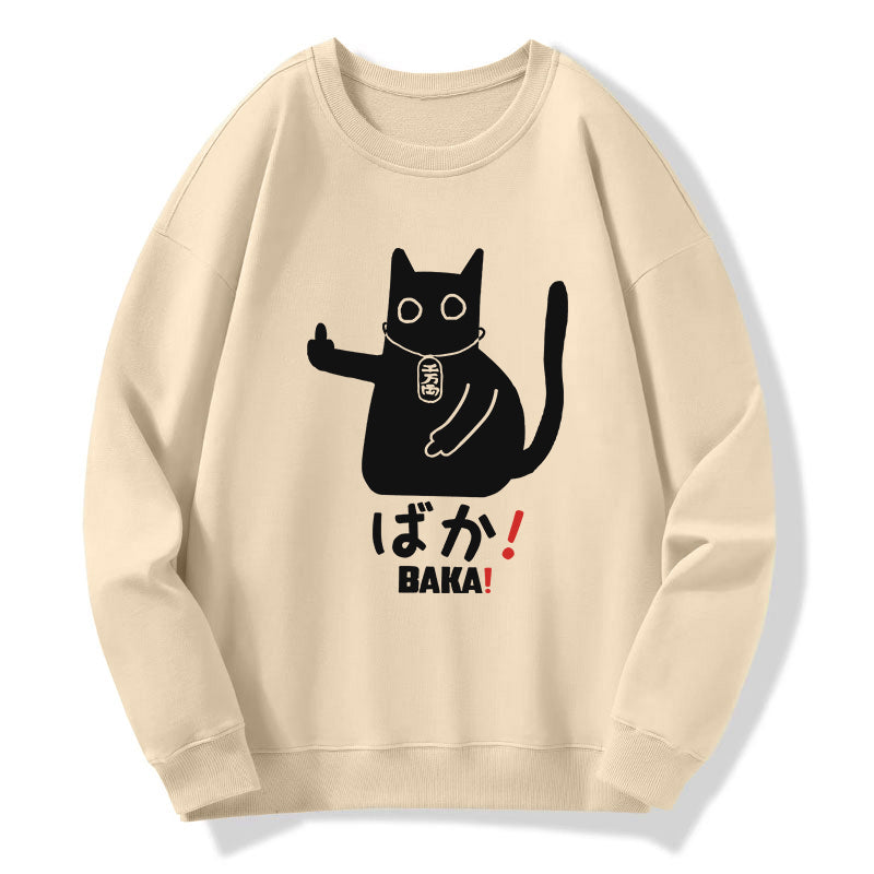 Tokyo-Tiger Japanese Baka Cat Sweatshirt