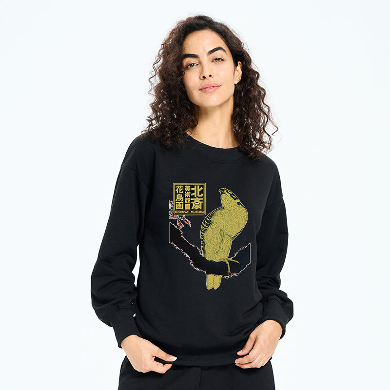 Tokyo-Tiger Hokusai Museum Flower And Bird Sweatshirt