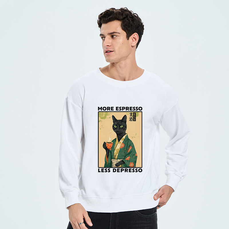 Tokyo-Tiger More Caffeine Less Sadness Sweatshirt