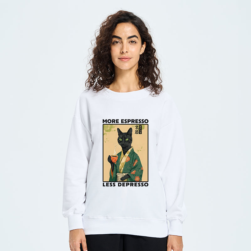 Tokyo-Tiger More Caffeine Less Sadness Sweatshirt