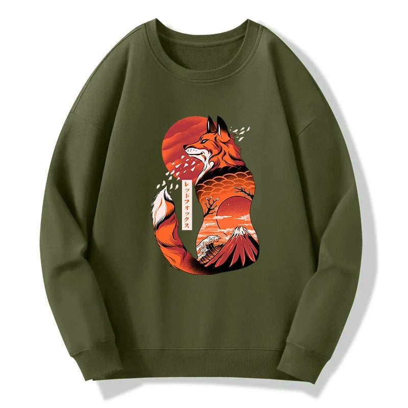 Tokyo-Tiger Japanese Fox KitsuneTattoo Sweatshirt