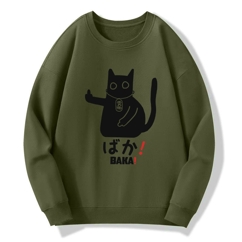 Tokyo-Tiger Japanese Baka Cat Sweatshirt