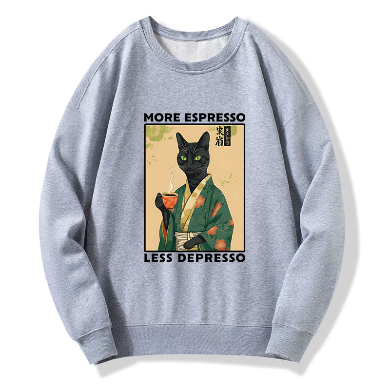 Tokyo-Tiger More Caffeine Less Sadness Sweatshirt