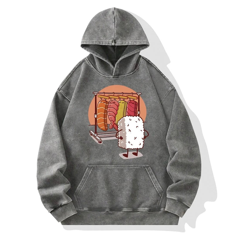 Tokyo-Tiger Which One Should I Wear Today Washed Hoodie