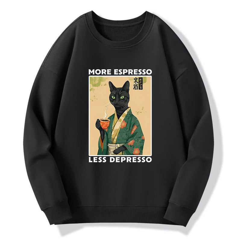 Tokyo-Tiger More Caffeine Less Sadness Sweatshirt