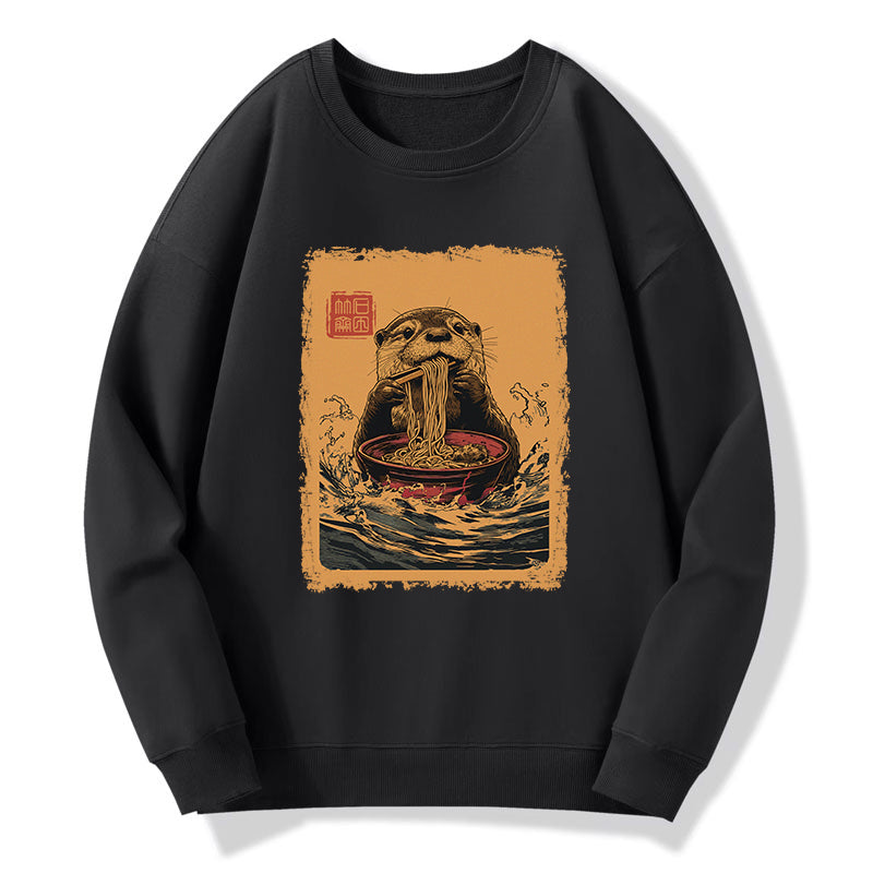 Tokyo-Tiger Ramen Lover Otter Sweatshirt