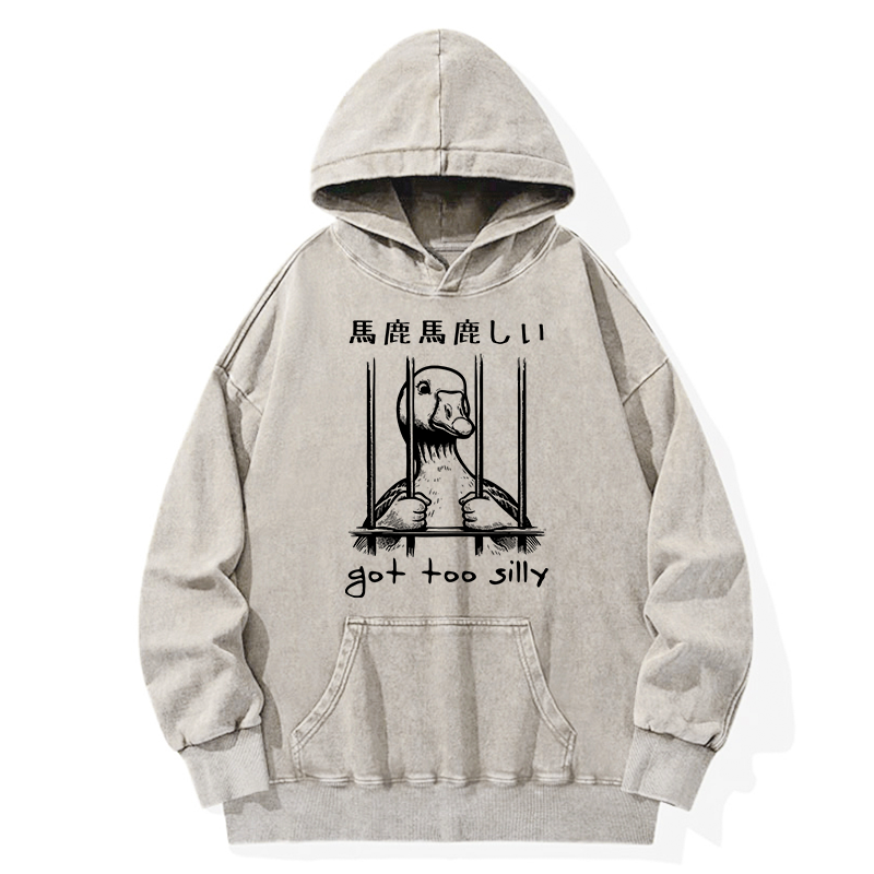 Tokyo-Tiger Got Too Silly Washed Hoodie