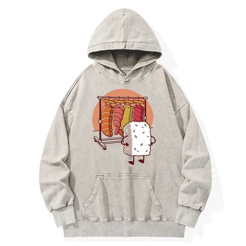 Tokyo-Tiger Which One Should I Wear Today Washed Hoodie