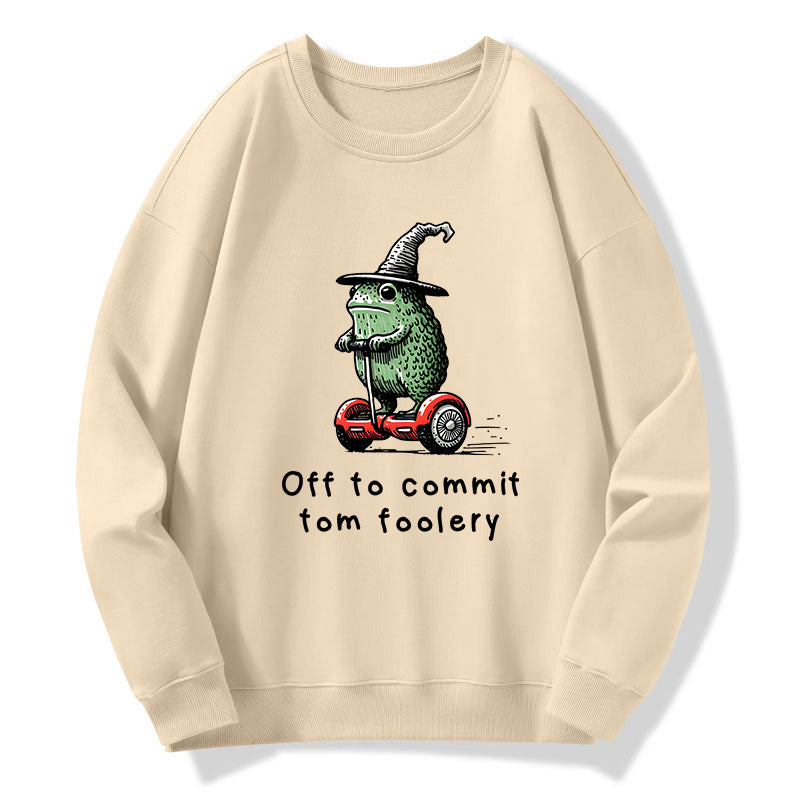 Tokyo-Tiger Frog Riding A Balance Scooter Classic Sweatshirt