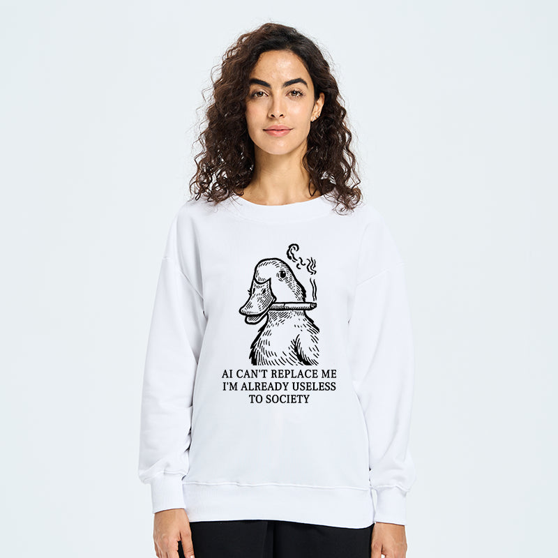 Tokyo-Tiger Smoking Duck Funny Classic Sweatshirt