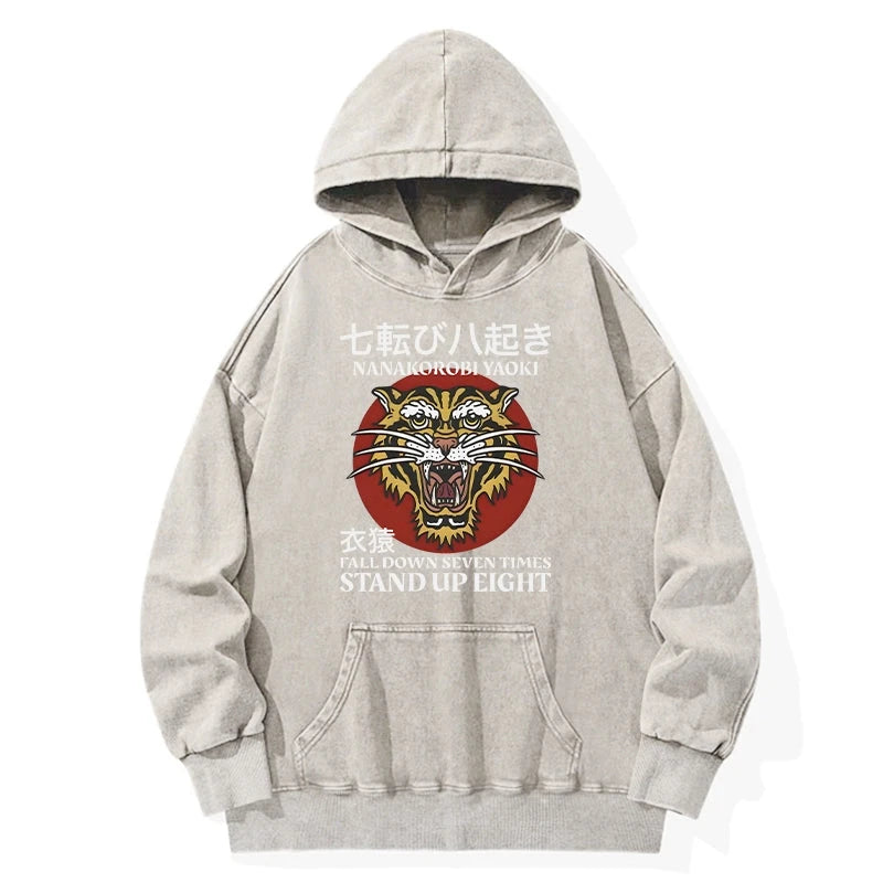 Tokyo-Tiger Retro Tiger Washed Hoodie