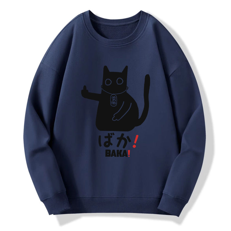 Tokyo-Tiger Japanese Baka Cat Sweatshirt