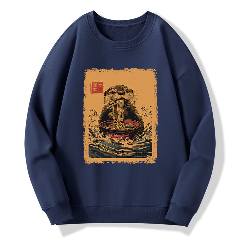 Tokyo-Tiger Ramen Lover Otter Sweatshirt
