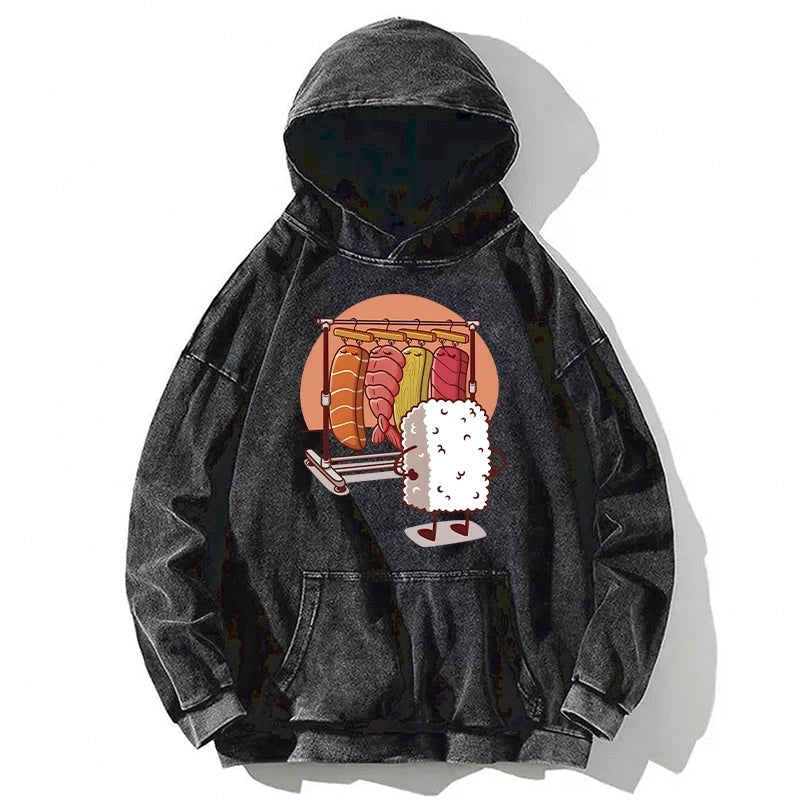 Tokyo-Tiger Which One Should I Wear Today Washed Hoodie