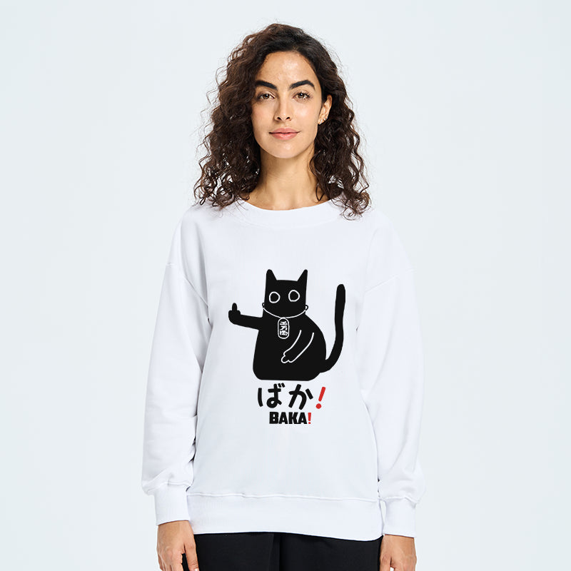 Tokyo-Tiger Japanese Baka Cat Sweatshirt