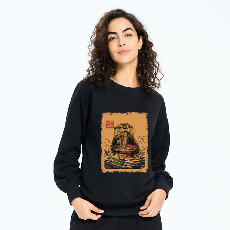 Tokyo-Tiger Ramen Lover Otter Sweatshirt