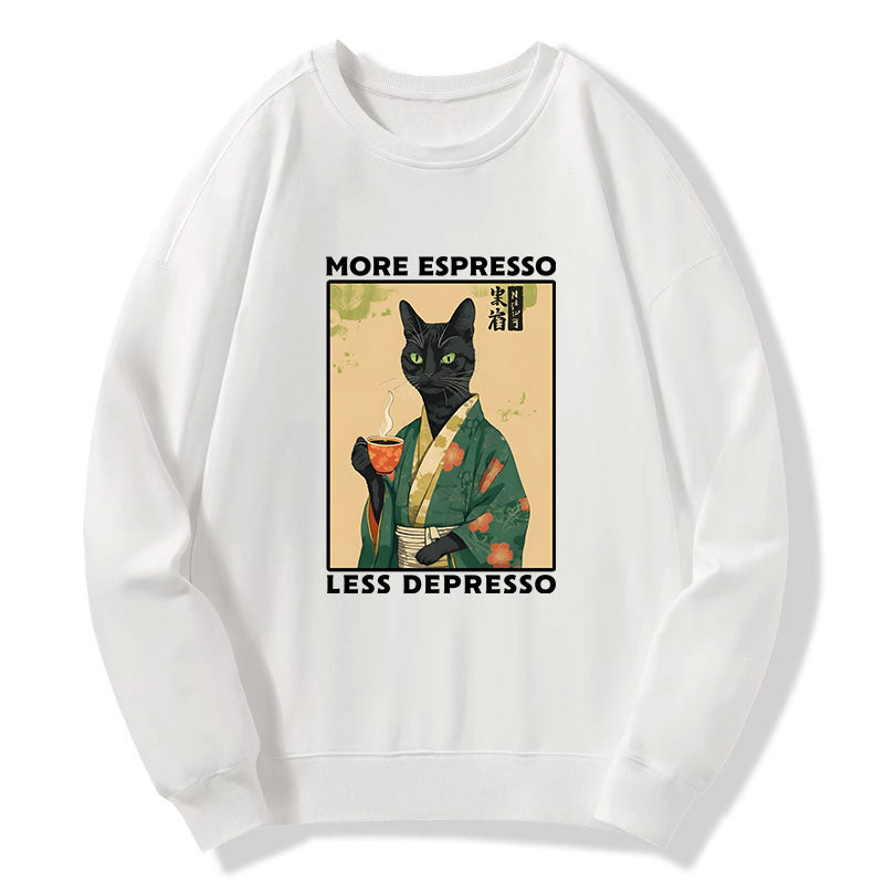 Tokyo-Tiger More Caffeine Less Sadness Sweatshirt
