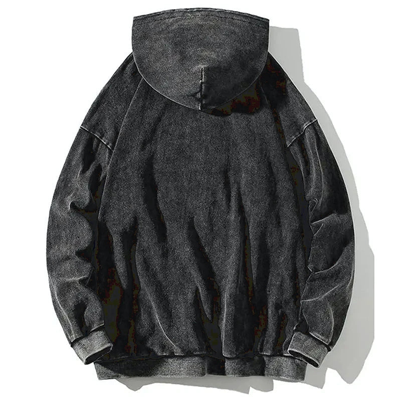 Tokyo-Tiger Black Civet Cat Washed Hoodie